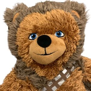 Build A Bear Star Wars 18" Chewbacca Bear Plush with Snowflake Toy Bear Carrier!
